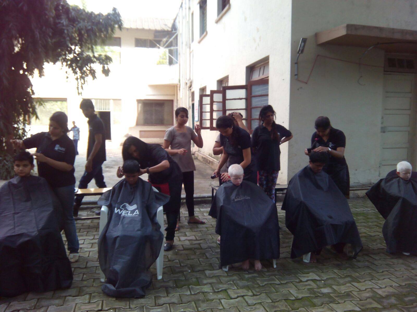 Free Hair cut Camp From ISAS, International Beauty School 
