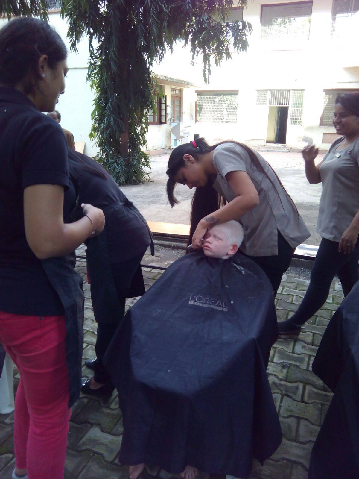 Free Hair cut Camp From ISAS, International Beauty School 