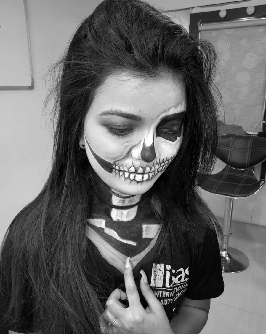 Black & White Halloween Makeup Demo
