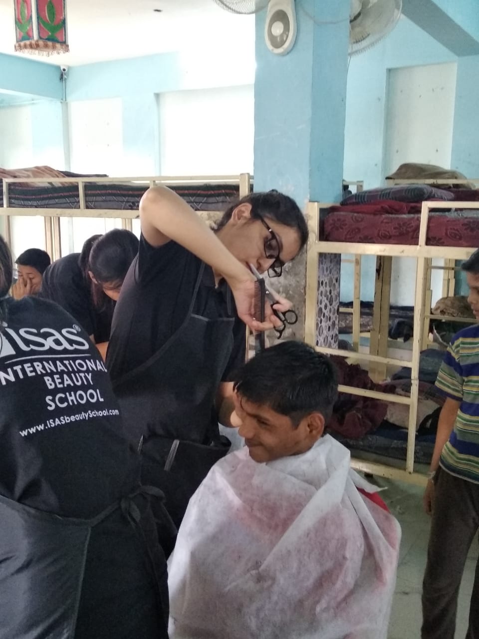 ISAS International Beauty Schoodid 35+ Free haircut @ Dnyandeep Balakashram, Pune