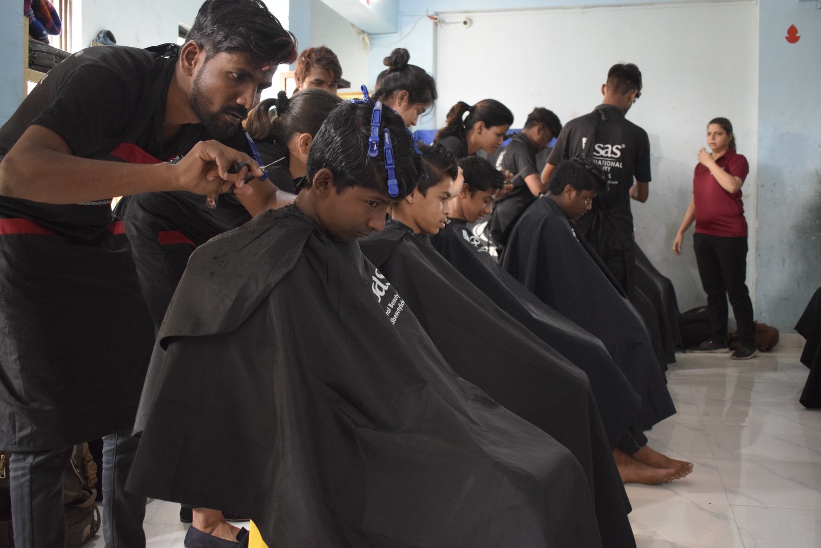 ISAS Did 20+ Free haircuts under guidance from trainers @ Dnyandeep Balgruha, Pune