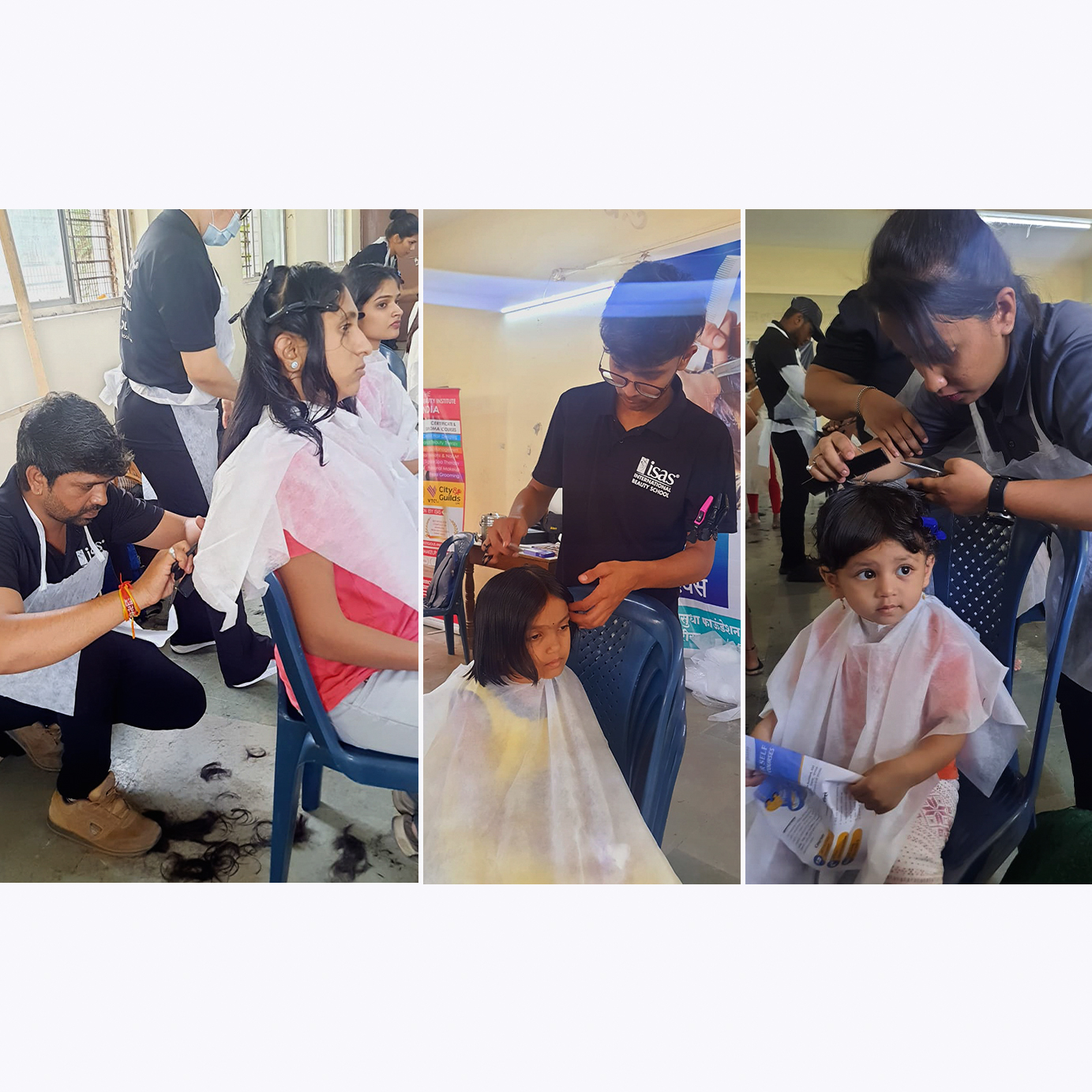 Free Haircut at Vasudha foundation