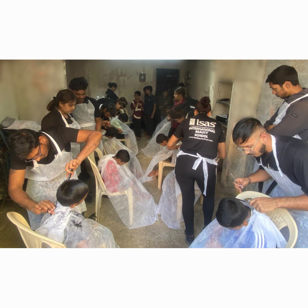 ISAS Students done free Haircut session for Mauli Kripa Balgruh - Alandi