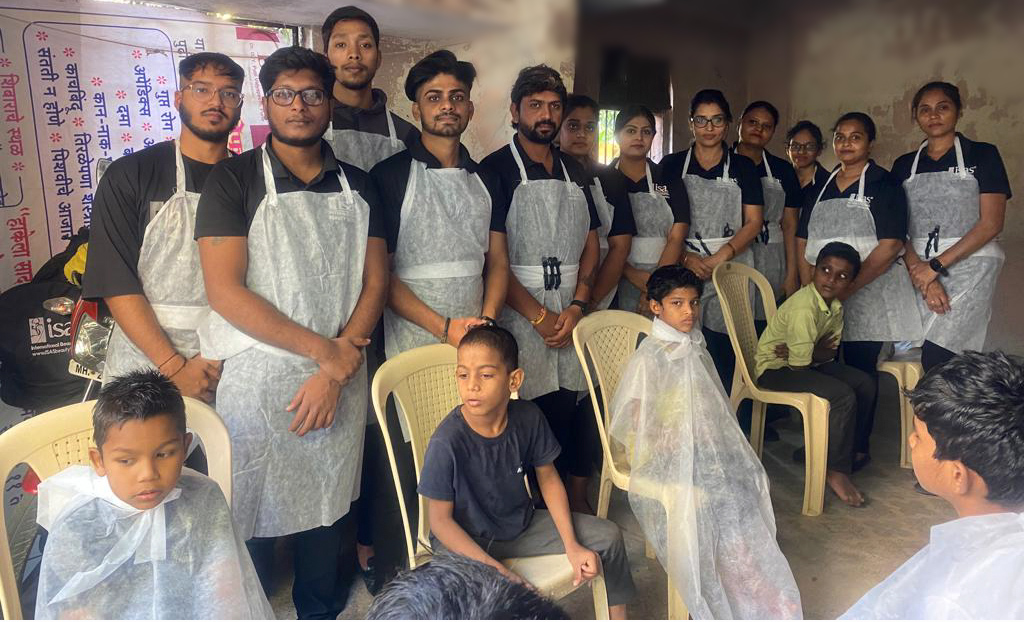 ISAS Students done free Haircut session for Mauli Kripa Balgruh - Alandi